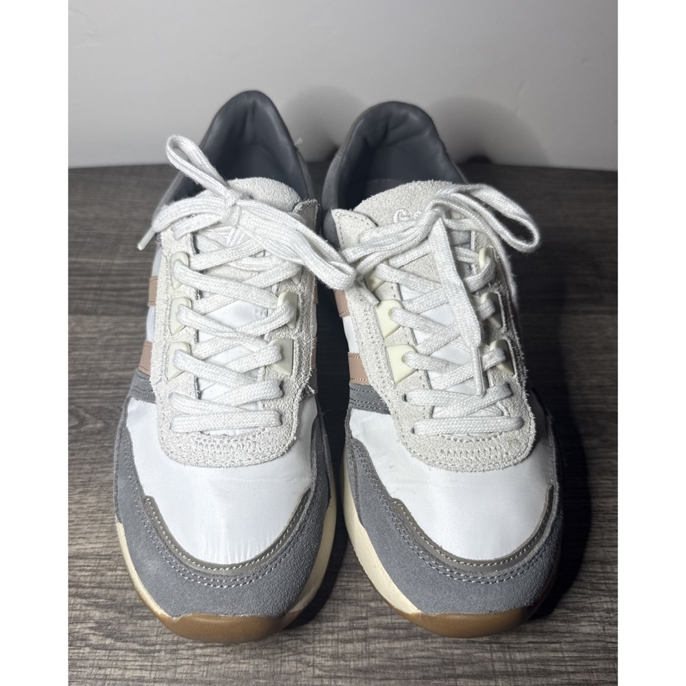 Gola Chicago CLB340 Womens 7 Gray White Pink Suede Retro Sneakers Gum Sole - Picture 3 of 8